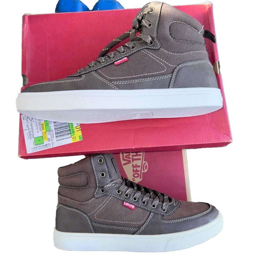 Levi's Liam High Boots Shoes Size 11 Med Brown NIB